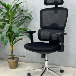 Black High Back Double Support Mesh Chair