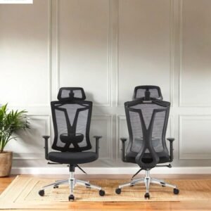 Black Spine Support Mesh Chair
