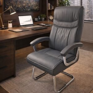 Executive Fixed Chair – Charcoal Grey Sleek Edition