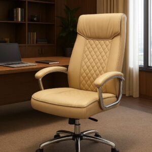 Executive Plus – Beige Diamond Round Chair