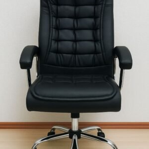 Executive Round Chair – Black Grid Edition