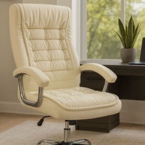 Executive Round Chair – Off White Grid Edition