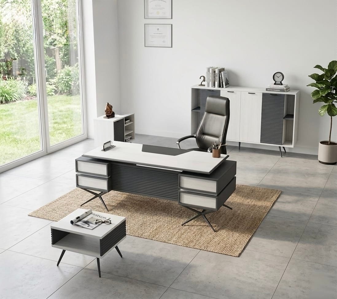 Luxurious Modern Office Set Black & White