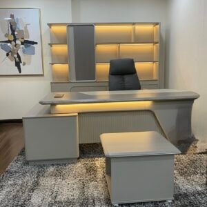 Luxurious Modern Office Set Grey & Off White