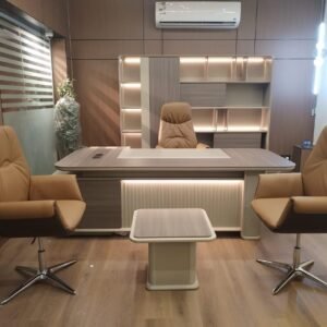 Luxurious Modern Office Set Grey & Tan