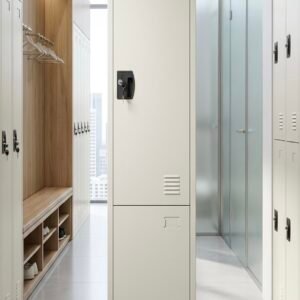 Off White 2-Door Metal File Cabinet
