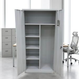Premium Grey 2 Door Multi Shelf Metal File Cabinet